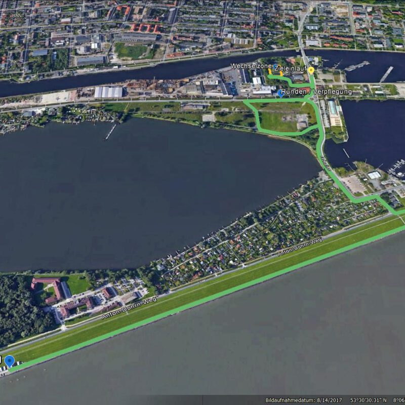 Laufstrecke Mittel+Olympische Distanz